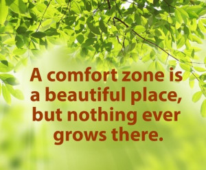 comfort zone is a beautiful place, but nothing ever grows there