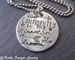 inspirational quote necklace gradua tion gift ...