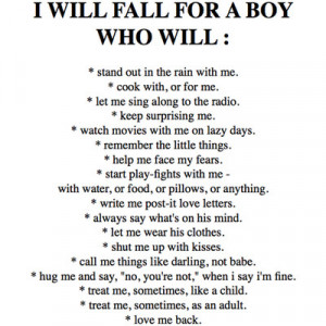Will Fall for a Boy – Being in Love Quote