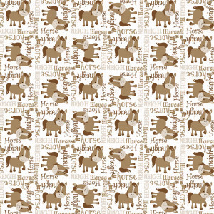 Scrapbook Customs - Barn Buddies Collection - 12 x 12 Paper - Horse
