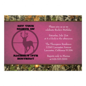 Camo Birthday Girl Invitations from Zazzle.com