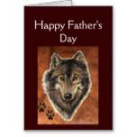 Watercolor Wolf Father & Cubs Dad, Father Birthday
