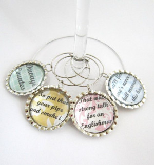 Downton Abbey Wine Glass Charm Dowager Countess Funny Quotes