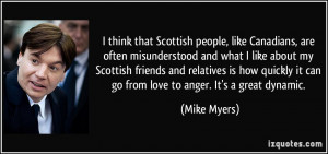 ... Scottish friends and relatives is how quickly it can go from love to