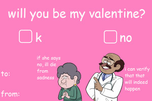 Valentine's Day E-cards -too bad Mabel didn't rig this one