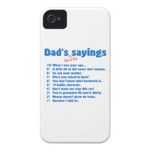 Dad's favorite sayings iPhone 4 Case-Mate case