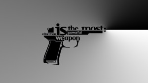 Education is the most powerful weapon HD Wallpaper