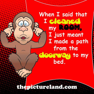 Funny Sayings On Cleanliness With Picture Of Monkey