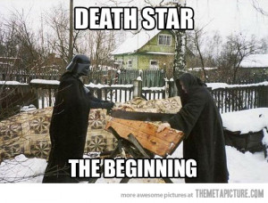 Funny photos funny Darth Vader Death Star