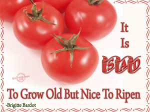 It is sad to grow old but nice to ripen