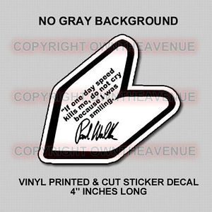 ... -Vinyl-Decal-Sticker-Wakaba-Speed-Quote-STI-EVO-SKYLINE-Nismo-Race-2