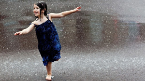 cute girl enjoing in rain wallpaper - View All