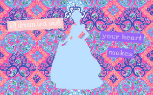 DIY Lilly Pulitzer Disney Laptop Wallpaper - Cinderella