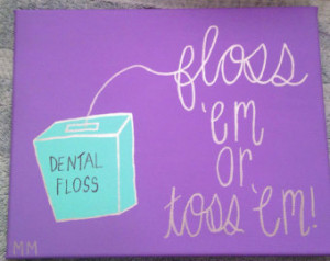 Dental Hygienist Canvas Painting with Quote