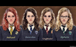 Harry Potter Gryffindor Slytherin Hufflepuff Ravenclaw Emma Watson ...
