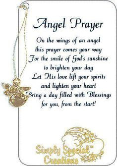 sending an angel prayer your way more inspiration angels prayer ...