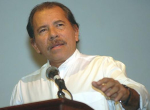 Daniel Ortega Giving Speech