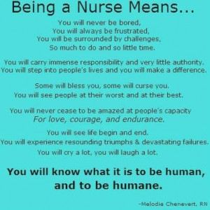 Being a nurse means