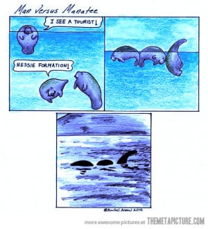 Funny photos funny Loch Ness monster manatee