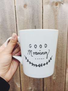 ... mug, Handwritten Ceramic Coffee Mug, Happiness in a Cup, Sharpie Mug