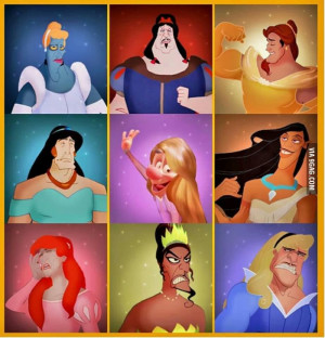 Villains as Disney princesses
