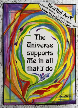 The UNIVERSE SUPPORTS Me Inspirational Quote Motivational Print ...