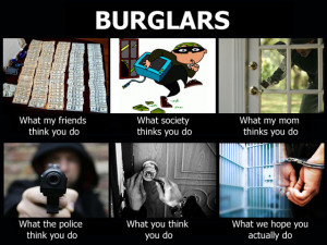 What We Think Burglars Do