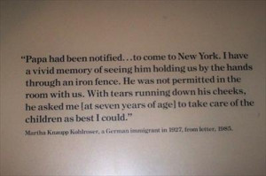 Ellis Island Quote