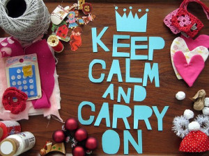 calm, carry, cute, keep, pink, quotes