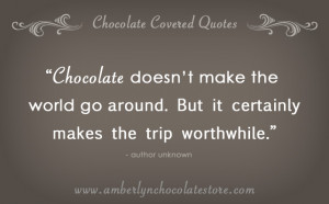 Chocolate Doesn’t Make the World Go… Chocolate Quote