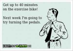 exercise bike funny quotes