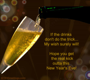 Wish friends on New Year's Eve with this cool ecard.