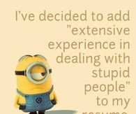 Dealing with stupid people