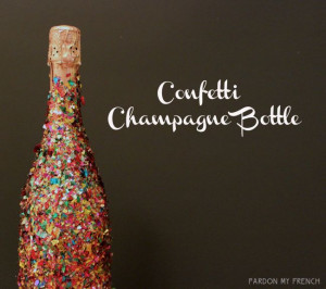 DIY Confetti Champagne Bottle