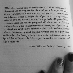 Whitman's preface to Leaves of Grass