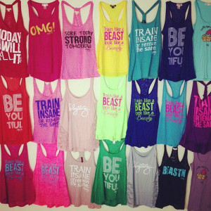 This page has a bunch of motivation quotes and cute workout gear