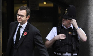Andy Coulson leaves the Old Bailey. The prosecution alleges that he ...
