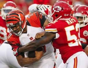 Chiefs coach Andy Reid says Joe Mays could be out for a while