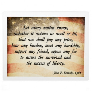 John. F Kennedy Quote Display Plaques