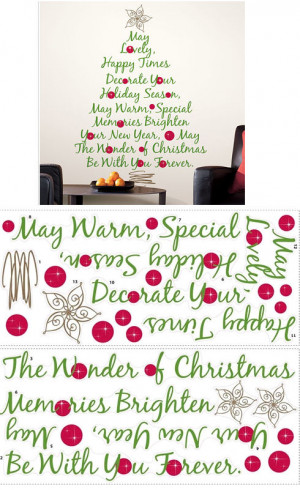 christmas tree quote giant quote wall sticker decal wall stickers
