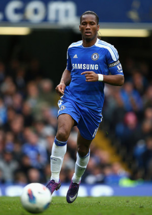 didier drogba of chelsea in action during the barclays
