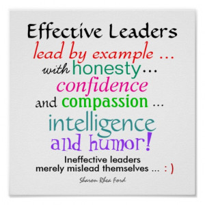 Effective Leaders - Character Traits - Small - SRF Poster