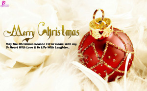 ... Beautiful Christmas Ball Wallpaper with Wishes Quote Wide 2560x1600