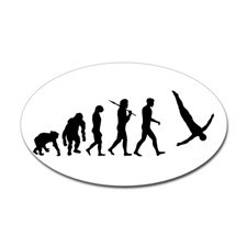 Diving Evolution Sticker (Oval) for
