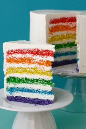 Rainbow of Ribbons - birthday cake!