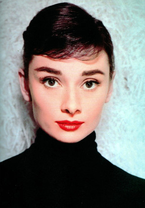 ... cardigan or red nails with that Audrey Hepburn in Funny Face look
