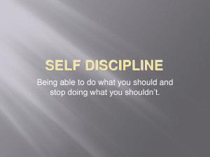 What is and how too build self confidence trough self discipline