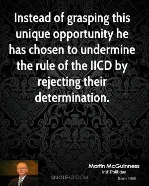 Instead of grasping this unique opportunity he has chosen to undermine ...