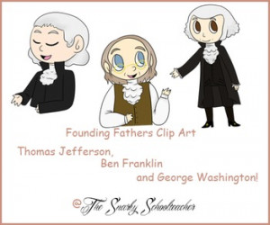 Founding Fathers Clip Art! Three Adorable Presidents! Pers