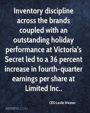 CEO Leslie Wexner - Inventory discipline across the brands coupled ...